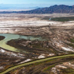 The Colorado River delta in Baja California is a mosaic of old river channels, tidal salt flats, and runoff from agricultural fields to the north. PHOTO BY TED WOOD