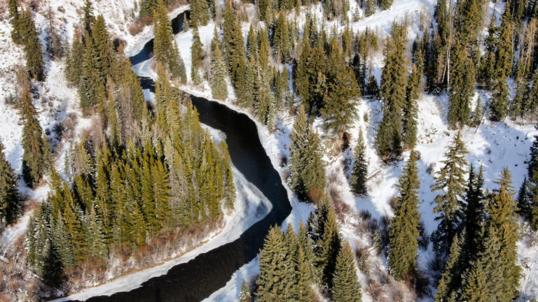 Videos and photos: Blue River drone flight, December 2019