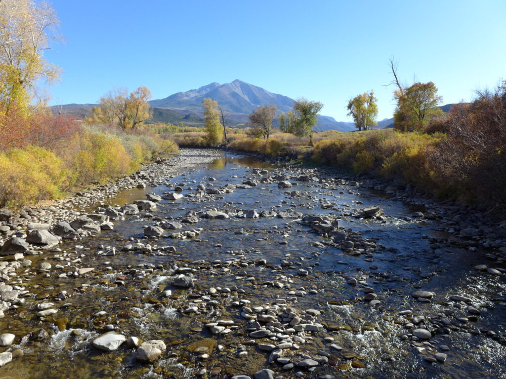 The Crystal River at the fish hatchery just south of Carbondale