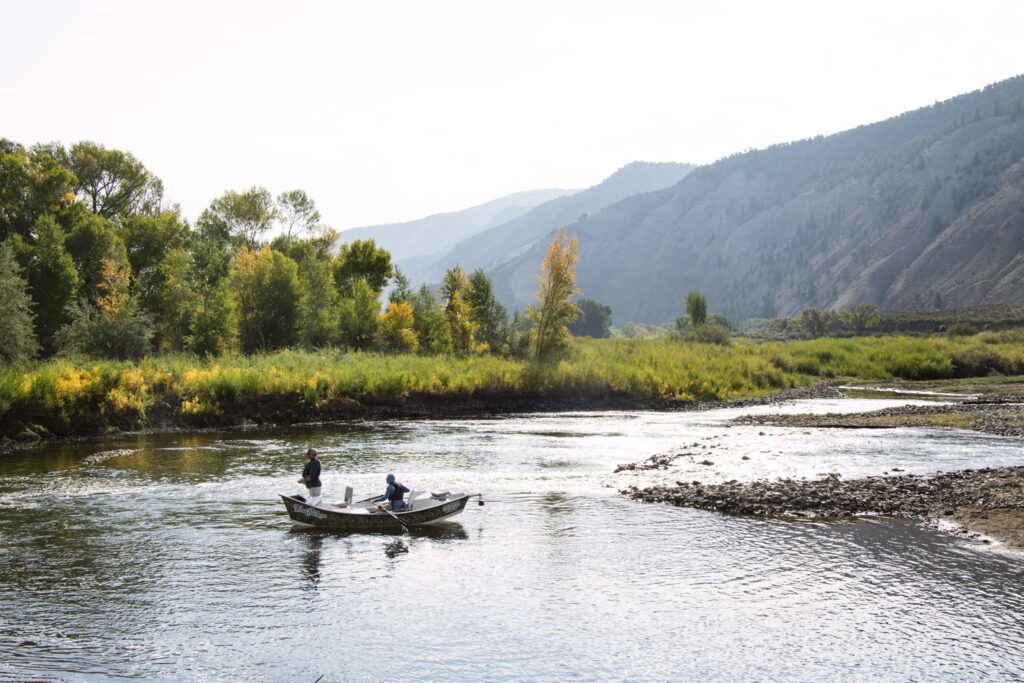 Two men fish the Eagle River just above its confluence with the Colorado River in Dotsero. 