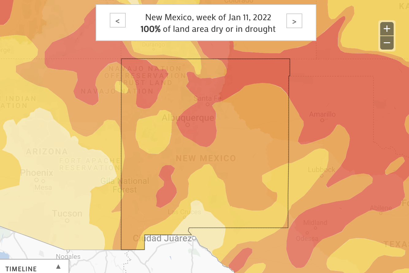 Map New Mexico drought tracker The Water Desk