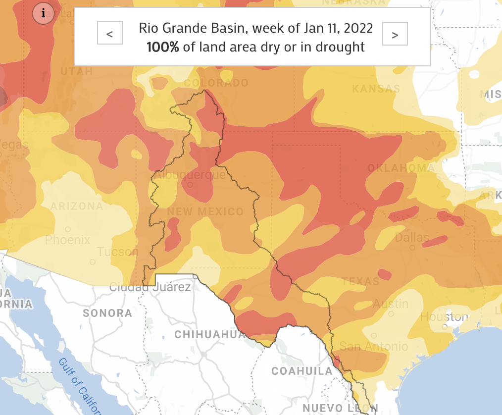 Map: Rio Grande drought tracker - The Water Desk