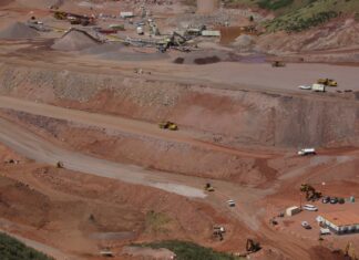 Chimney Hollow Reservoir under construction photo