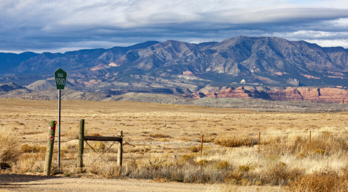 A large elevation differential is a crucial feature of the proposed Carrizo Four Corners project. The project's upper reservoir would be located at the top of the Carrizo Mountains, seen here on Navajo Nation land near Beclabito.