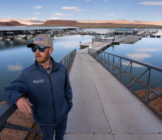 ‘It’s a different lake now’: As Lake Powell drops, an iconic marina chases deeper water