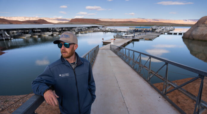‘It’s a different lake now’: As Lake Powell drops, an iconic marina chases deeper water