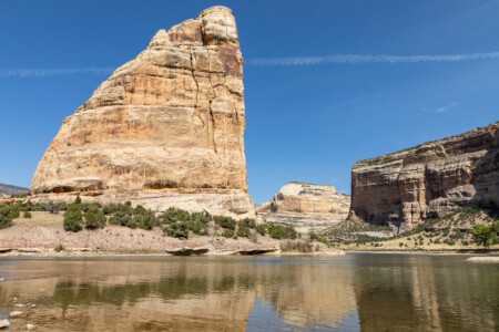 Steamboat Rock and the Green River in Echo Park and Dinosaur National Monument in northwest Colorado on September 26, 2020. Photo by Mitch Tobin, The Water Desk.