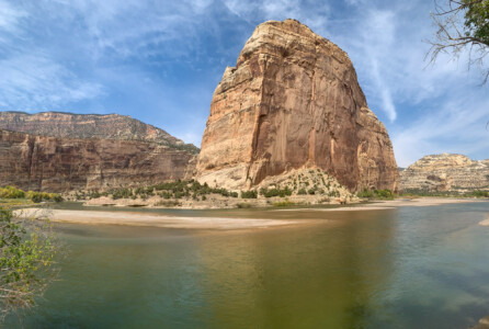 Steamboat Rock and the Green River in Echo Park and Dinosaur National Monument in northwest Colorado on September 26, 2020. Photo by Mitch Tobin, The Water Desk.