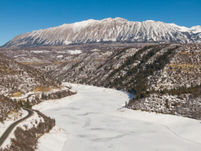 Paonia Reservoir, on Colorado's Western Slope, on December 24, 2020. Photo by Mitch Tobin, The Water Desk.