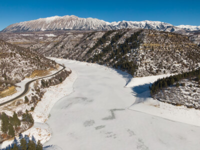 Paonia Reservoir, on Colorado's Western Slope, on December 24, 2020. Photo by Mitch Tobin, The Water Desk.