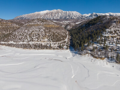Paonia Reservoir, on Colorado's Western Slope, on December 24, 2020. Photo by Mitch Tobin, The Water Desk.