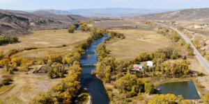 Aerial view of the Colorado River, near Parshall, Colorado in September 2020. Photo by Mitch Tobin, The Water Desk.