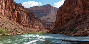 Raft trip on the Colorado River through Grand Canon National Park, AZ.