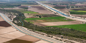 The Canal Alimentador Central is the last Colorado River diversion at the Morelos Dam, supplying water for agriculture and municipalities in Baja, Mexico.