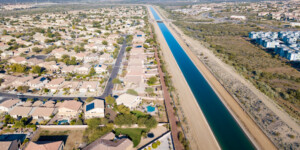 The CAP canal brings Colorado River water to North Phoenix. This area of Phoenix is served entirely by CAP.