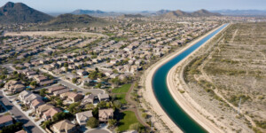 The CAP canal brings Colorado River water to North Phoenix. This area of Phoenix is served entirely by CAP.