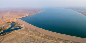 The Fontenelle Reservoir stores water from the Green River in southwestern Wyoming, above the Flaming Gorge reservoir.