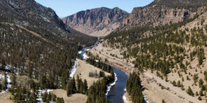 The Rio Grande near its headwaters in southern Colorado on April 1, 2021. Photo by Mitch Tobin, The Water Desk