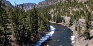 The Rio Grande near its headwaters in southern Colorado on April 1, 2021. Photo by Mitch Tobin, The Water Desk