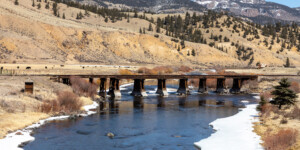 The Rio Grande near its headwaters in southern Colorado on April 1, 2021. Photo by Mitch Tobin, The Water Desk