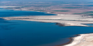 The Imperial Valley's agricultural return flow pours into the Salton Sea to the north.
