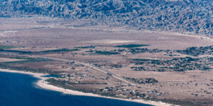 The Imperial Valley's agricultural return flow pours into the Salton Sea to the north.
