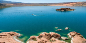Sand Hollow Reservoir, Huricane, UT will store water from the new pipeline proposed from Lake Powell to St. George.