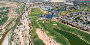 The Virgin River flows past the Sun River golf course and community in St. George, UT. St. George wants more Colorado River water for more developments like this.