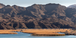 The Bill Williams Rivre flows through Arizona into Lake Havasu just above the Parker Dam. Its lower section to the cofluence with the lake is a national wildlife refuge.