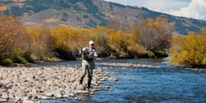 Fishing the Fraser River before it enters the Fraser River Canyon near Tabernash, CO