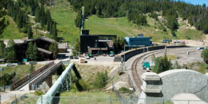 At the Winter Park Ski Resort, all the water diverted from western slope streams come together in this pipe that transports the water through Moffat Tunnel and into Gross reservoir and the Front Range.