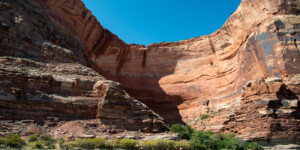 Canoeing Labyrinth Canyon of the Green River, between Green River and Canyonlands National Park.