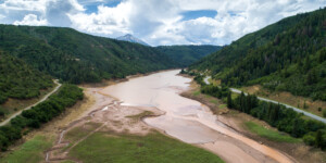 Paonia Reservoir stores water from the north fork of the Gunnison River. Like many reservoirs in Colorado, it's losing water to climate change, high demand and drought.
