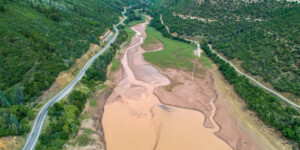 Paonia Reservoir stores water from the north fork of the Gunnison River. Like many reservoirs in Colorado, it's losing water to climate change, high demand and drought.