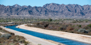 The Dome Valley, east of Yuma, AZ, is known for its winter lettuce and kale crops.  It's made fertile by the Gila Canal, supplying Colorado River water from the Imperial Dam.