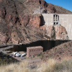 Roosevelt Dam, AZ, impounds water from the Salt River in Roosevelt Lake for use in the Phoenix area.