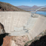 Roosevelt Dam, AZ, impounds water from the Salt River in Roosevelt Lake for use in the Phoenix area.