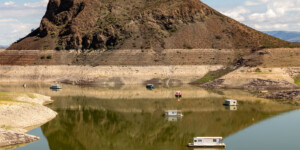 Elephant Butte Reservoir, along the Rio Grande near Truth or Consequences, N.M., in August 2022.
©Mitch Tobin Usage rights are granted for editorial and nonprofit purposes only. No commercial or re-sale rights are granted without permission of the photographer. https://waterdesk.org/multimedia/license/