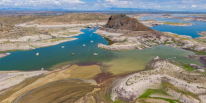 Elephant Butte Reservoir, along the Rio Grande near Truth or Consequences, N.M., in August 2022.
©Mitch Tobin Usage rights are granted for editorial and nonprofit purposes only. No commercial or re-sale rights are granted without permission of the photographer. https://waterdesk.org/multimedia/license/