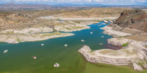 Elephant Butte Reservoir, along the Rio Grande near Truth or Consequences, N.M., in August 2022.
©Mitch Tobin Usage rights are granted for editorial and nonprofit purposes only. No commercial or re-sale rights are granted without permission of the photographer. https://waterdesk.org/multimedia/license/