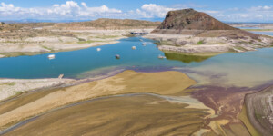 Elephant Butte Reservoir, along the Rio Grande near Truth or Consequences, N.M., in August 2022.
©Mitch Tobin Usage rights are granted for editorial and nonprofit purposes only. No commercial or re-sale rights are granted without permission of the photographer. https://waterdesk.org/multimedia/license/