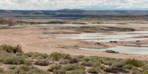 Elephant Butte Reservoir, along the Rio Grande near Truth or Consequences, N.M., in August 2022.
©Mitch Tobin Usage rights are granted for editorial and nonprofit purposes only. No commercial or re-sale rights are granted without permission of the photographer. https://waterdesk.org/multimedia/license/