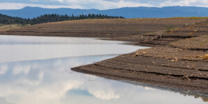 Heron Lake, a reservoir that stores water for the San Juan-Chama Project in northern New Mexico, on August 19, 2022.
© Mitch Tobin. Usage rights are granted for editorial and nonprofit purposes only. No commercial or re-sale rights are granted without permission of the photographer. Full use and licensing information can be found here: https://waterdesk.org/multimedia/license