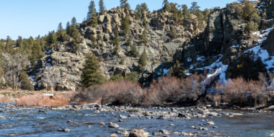 The Arkansas River in central Colorado on March 31, 2021. © Mitch Tobin. Usage rights are granted for editorial and nonprofit purposes only. No commercial or re-sale rights are granted without permission of the photographer. Full use and licensing information at https://waterdesk.org/multimedia/license/