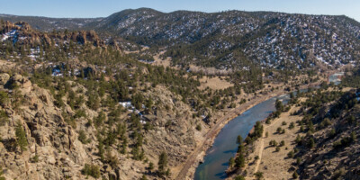 The Arkansas River in central Colorado on March 31, 2021. © Mitch Tobin. Usage rights are granted for editorial and nonprofit purposes only. No commercial or re-sale rights are granted without permission of the photographer. Full use and licensing information at https://waterdesk.org/multimedia/license/
