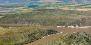 Aerial view of McPhee Reservoir, near Dolores, Colorado. Photo taken on May 26, 2023. Thanks to lighthawk.org for the aerial support. ©Mitch Tobin Usage rights are granted for editorial and nonprofit purposes only. No commercial or re-sale rights are granted without permission of the photographer. https://waterdesk.org/multimedia/license/