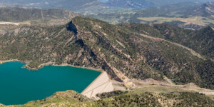 Lake Nighthorse, near Durango, Colorado on May 26, 2023. Thanks to lighthawk.org for the aerial support. ©Mitch Tobin Usage rights are granted for editorial and nonprofit purposes only. No commercial or re-sale rights are granted without permission of the photographer. https://waterdesk.org/multimedia/license/