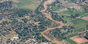Aerial view of the Animas River near Durango, Colorado. Photo taken on May 26, 2023. Thanks to lighthawk.org for the aerial support. ©Mitch Tobin Usage rights are granted for editorial and nonprofit purposes only. No commercial or re-sale rights are granted without permission of the photographer. https://waterdesk.org/multimedia/license/