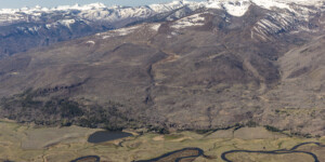 Aerial view of the headwaters region of the Rio Grande in southwest Colorado on May 23, 2004. Aerial support provided by LightHawk. ©Mitch Tobin Usage rights are granted for editorial and nonprofit purposes only. No commercial or re-sale rights are granted without permission of the photographer. https://waterdesk.org/multimedia/