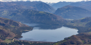 Aerial view of Vallecito Reservoir in southwest Colorado on May 23, 2024. Credit: Mitch Tobin/The Water Desk with aerial support provided by LightHawk.©Mitch Tobin Usage rights are granted for editorial and nonprofit purposes only. No commercial or re-sale rights are granted without permission of the photographer. https://waterdesk.org/multimedia/license/